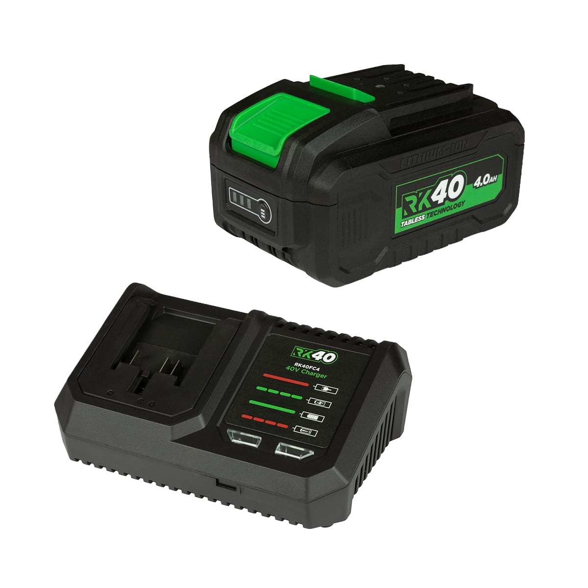 Rikä RK40 4.0Ah Tabless Battery & Fast Charger Kit